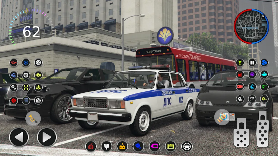 Police Car Riders: VAZ 2107  [МОД Меню] Screenshot 1