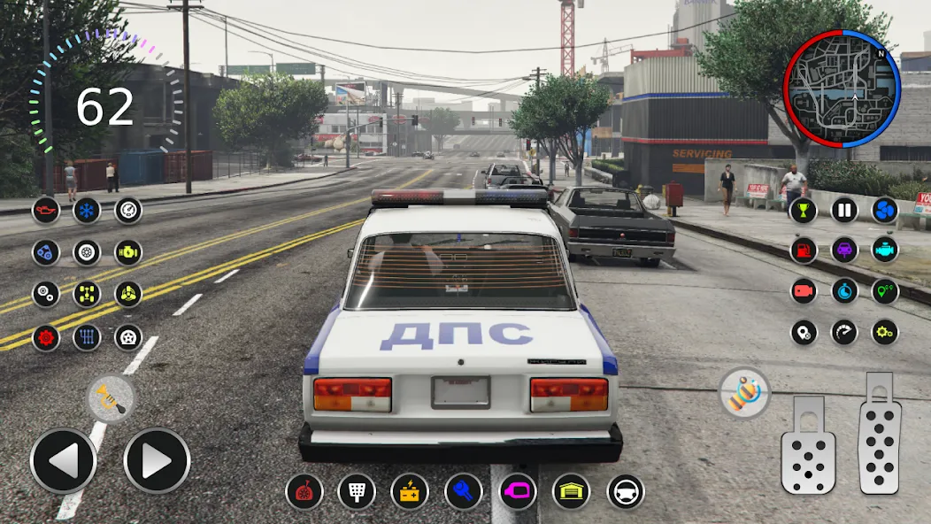 Police Car Riders: VAZ 2107  [МОД Меню] Screenshot 2