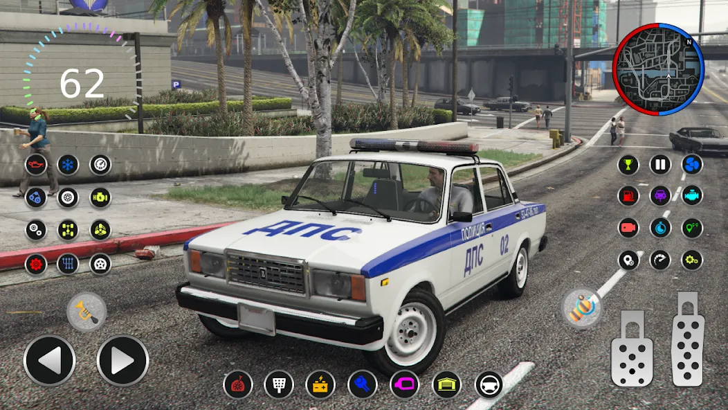 Police Car Riders: VAZ 2107  [МОД Меню] Screenshot 4