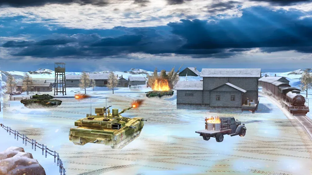 Tank Battle Army Games 2023  [МОД Menu] Screenshot 1