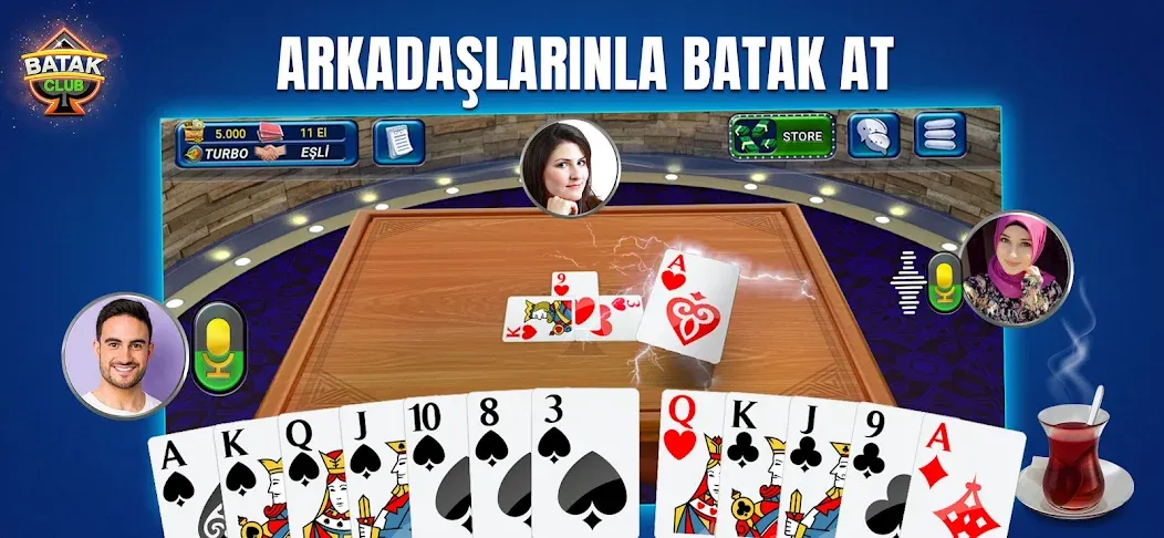 Batak Club - Play Spades (Батак Клуб)  [МОД Бесконечные деньги] Screenshot 1