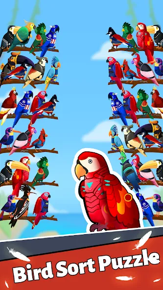 Bird Puzzle - Color Game  [МОД Бесконечные деньги] Screenshot 3