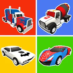 Скачать взлом Superhero Car Merge Battle  [МОД Меню] - стабильная версия apk на Андроид