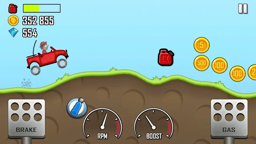 Hill Climb Racing (Хилл Клайм Рейсинг)  [МОД Много монет] Screenshot 1