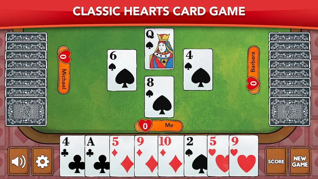 Hearts - Card Game Classic (Хартс)  [МОД Unlimited Money] Screenshot 1