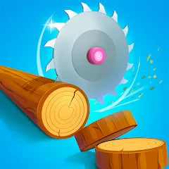 Взломанная Idle Cutter: Wood Slice (Айдл Катер)  [МОД Unlimited Money] - последняя версия apk на Андроид