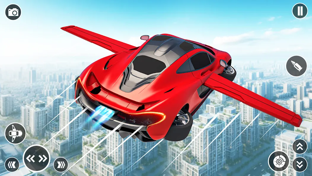 Flying Car Robot Shooting Game  [МОД Unlimited Money] Screenshot 1