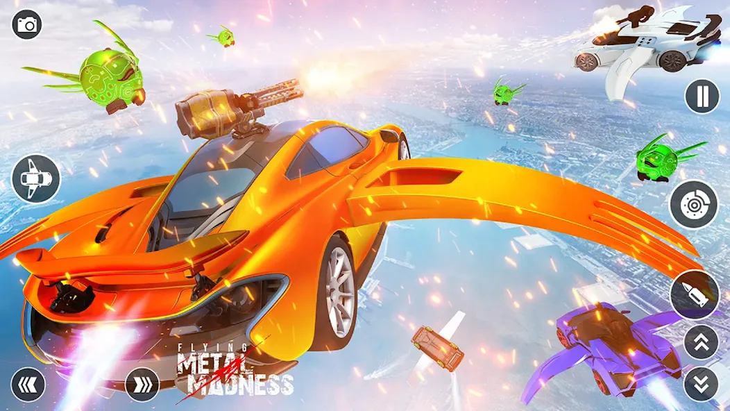 Flying Car Robot Shooting Game  [МОД Unlimited Money] Screenshot 3