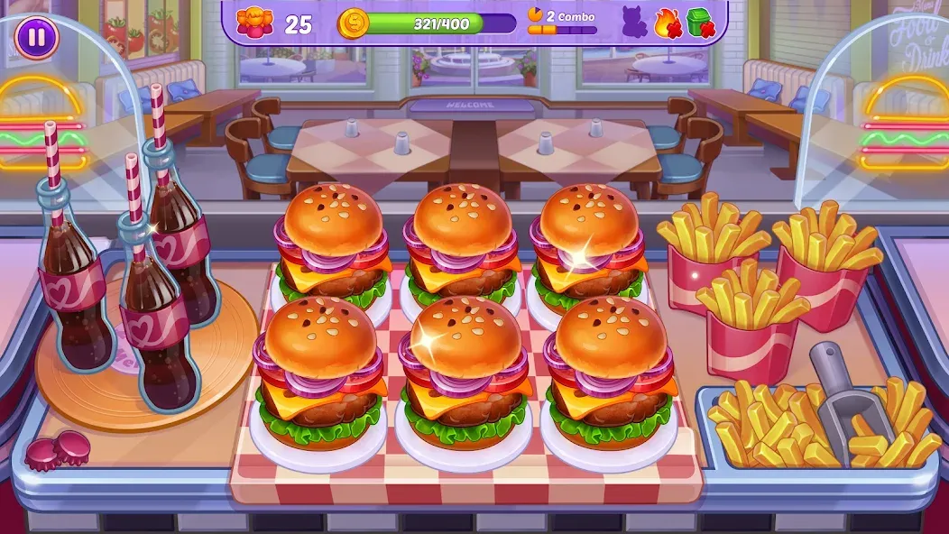 Cooking Crush - Cooking Game (Кукинг Краш)  [МОД Menu] Screenshot 1