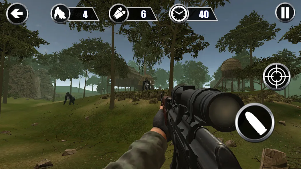 Gorilla Hunter: Hunting games (Горилла Хантер)  [МОД Все открыто] Screenshot 2