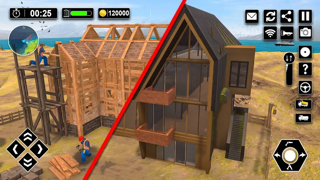 Wood House Construction Game  [МОД Бесконечные монеты] Screenshot 4