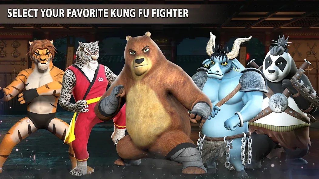 Kung Fu Animal: Fighting Games (Кунгфу животное)  [МОД Много денег] Screenshot 4