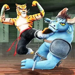 Взлом Kung Fu Animal: Fighting Games (Кунгфу животное)  [МОД Много денег] - полная версия apk на Андроид