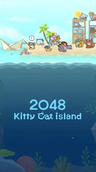 2048 Kitty Cat Island (Остров Кошачьеи Кошки)  [МОД Unlimited Money] Screenshot 1