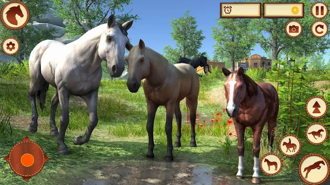 Virtual Wild Horse Family Sim (Виртуальное семейство диких лошадей)  [МОД Unlocked] Screenshot 1