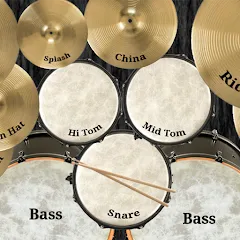 Взломанная Drum kit (Drums) free  [МОД Меню] - полная версия apk на Андроид