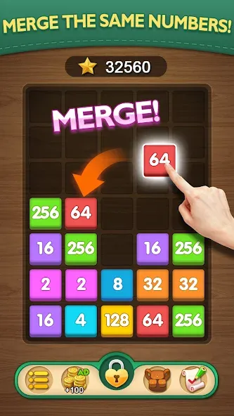 Merge Puzzle - Number Games (Мердж Пазл)  [МОД Бесконечные деньги] Screenshot 1