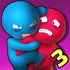 Взломанная Noodleman Party: Fight Games (Нудлман Пати)  [МОД Mega Pack] - полная версия apk на Андроид