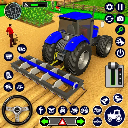 Real Tractor Driving Simulator (Реальный симулятор вождения трактора)  [МОД Много денег] Screenshot 1