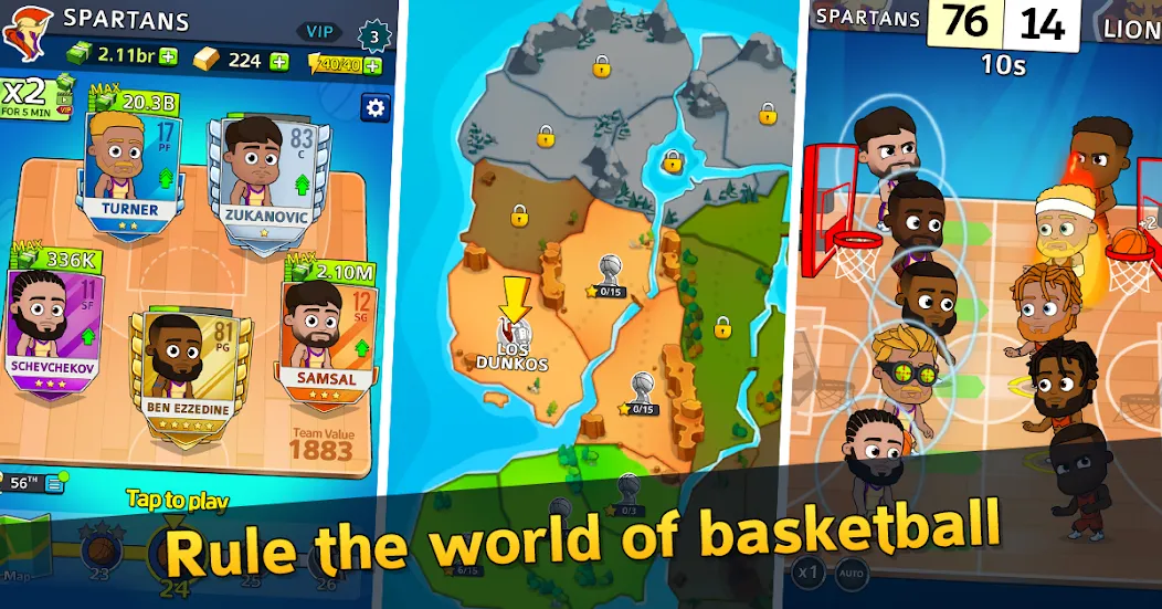 Idle Five Basketball tycoon (Айдл Файв Баскетбольный тайкун)  [МОД Много монет] Screenshot 1