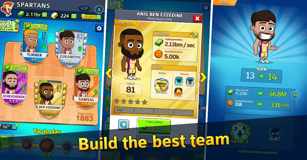 Idle Five Basketball tycoon (Айдл Файв Баскетбольный тайкун)  [МОД Много монет] Screenshot 2