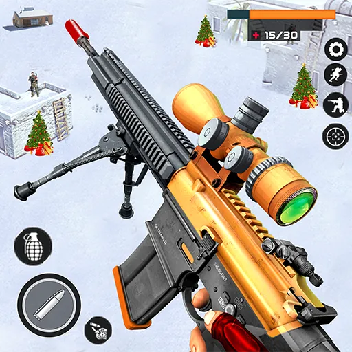 Banduk Game - Sniper Gun Games (Снайперская Война 3D)  [МОД Бесконечные монеты] Screenshot 1