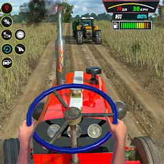 Скачать взломанную Farming Tractor Game Simulator (Фарминг Трактор Игра Симулятор)  [МОД Все открыто] - последняя версия apk на Андроид