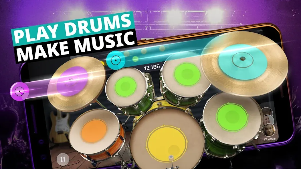 Drum Kit Music Games Simulator  [МОД Unlocked] Screenshot 1