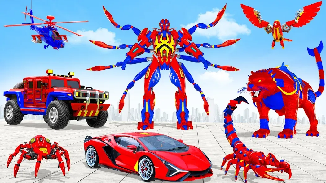 Spider Robot: Robot Car Games (Спайдер Робот)  [МОД Unlimited Money] Screenshot 5