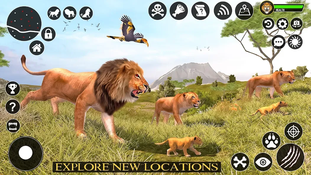 Ultimate Lion Simulator Game (Лайон Симулятор)  [МОД Много монет] Screenshot 2