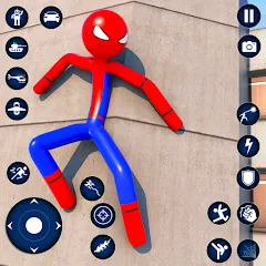 Взлом Spider Game-Stickman Rope Hero  [МОД Unlimited Money] - стабильная версия apk на Андроид