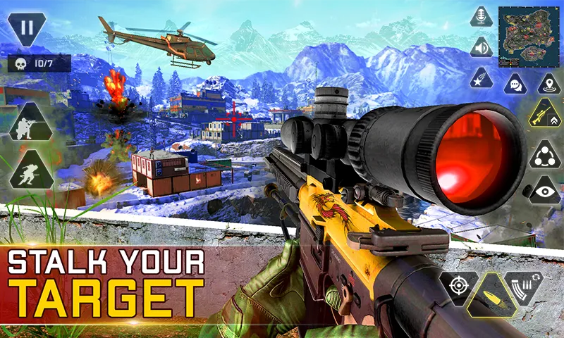 Sniper Gun Shooting game (ИГИ Снайпер Оружие Стрелялки Игры)  [МОД Menu] Screenshot 2