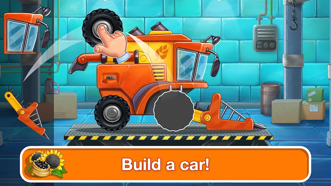 Tractor, car: kids farm games  [МОД Бесконечные монеты] Screenshot 1