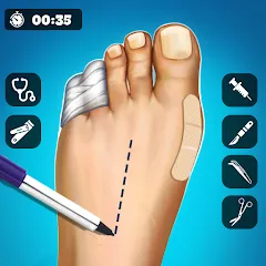 Взломанная Hospital Surgeon: Doctor Game  [МОД Unlimited Money] - стабильная версия apk на Андроид