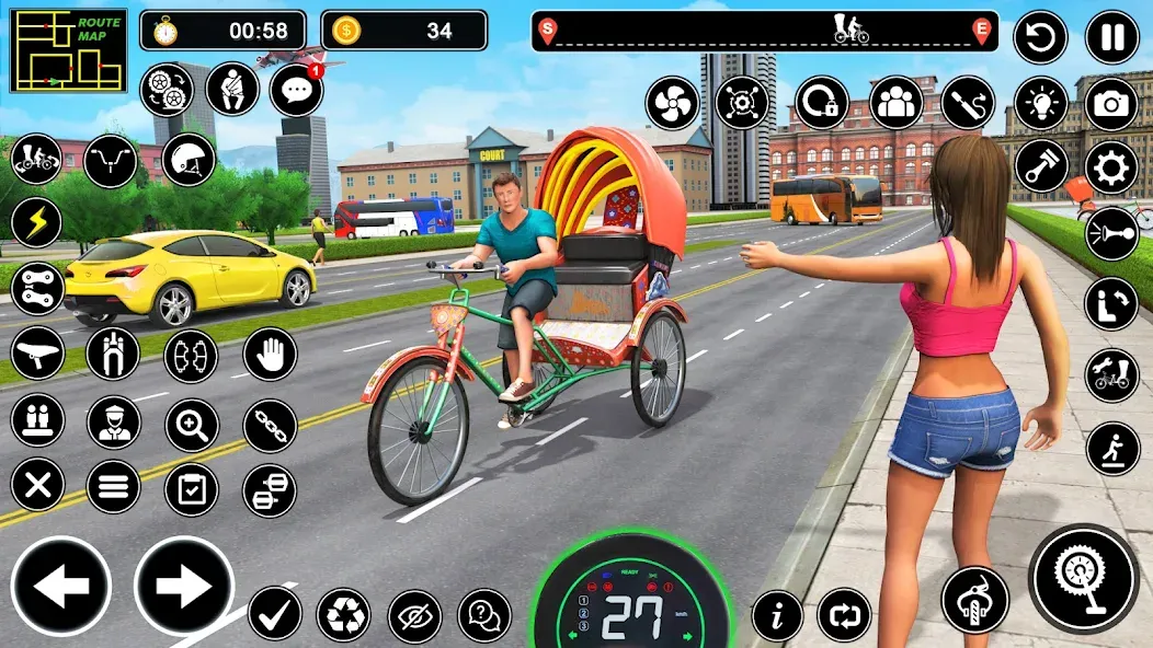 BMX Cycle Games 3D Cycle Race (игры на велосипеде 3D гонка)  [МОД Много денег] Screenshot 1