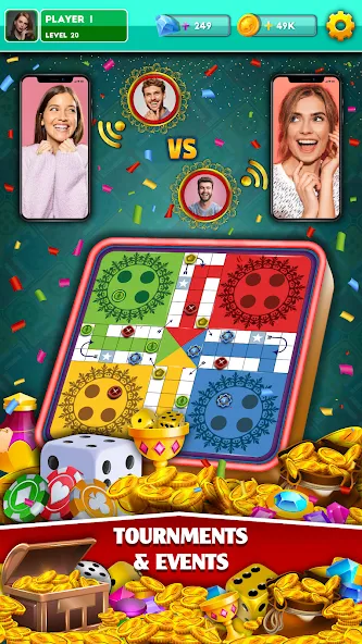 Multiplayer Dice Ludo Games (Мультиплеер Дайс Лудо Игры)  [МОД Меню] Screenshot 3