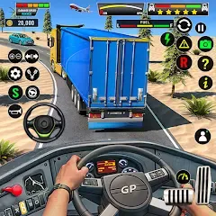 Взломанная Truck Driving Euro Truck Game  [МОД Unlocked] - последняя версия apk на Андроид