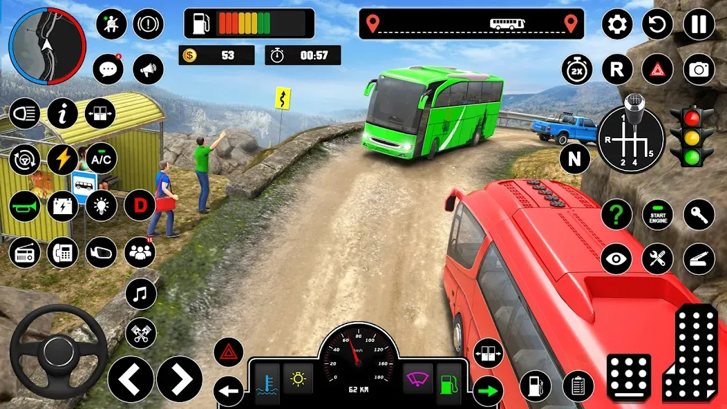 Offroad Bus Simulator Bus Game (Оффроуд Автобус Симулятор Игра)  [МОД Unlimited Money] Screenshot 4