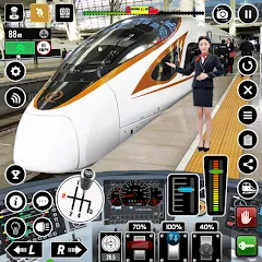 Взломанная Railway Train Simulator Games  [МОД Unlimited Money] - последняя версия apk на Андроид