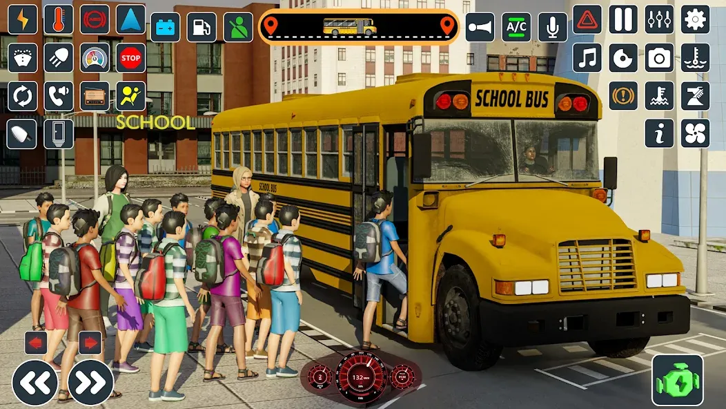 School Bus 3d : City Bus Games (Школьный автобус симулятор игры на автобусе)  [МОД Mega Pack] Screenshot 3