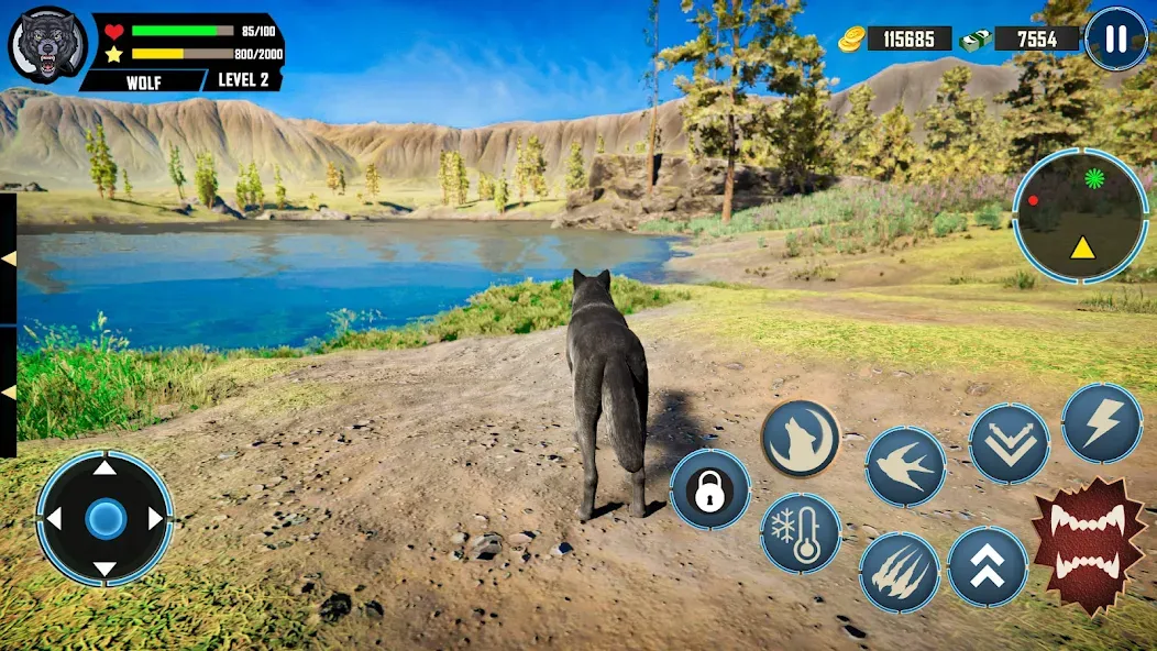 Wild Wolf Simulator Games  [МОД Menu] Screenshot 2