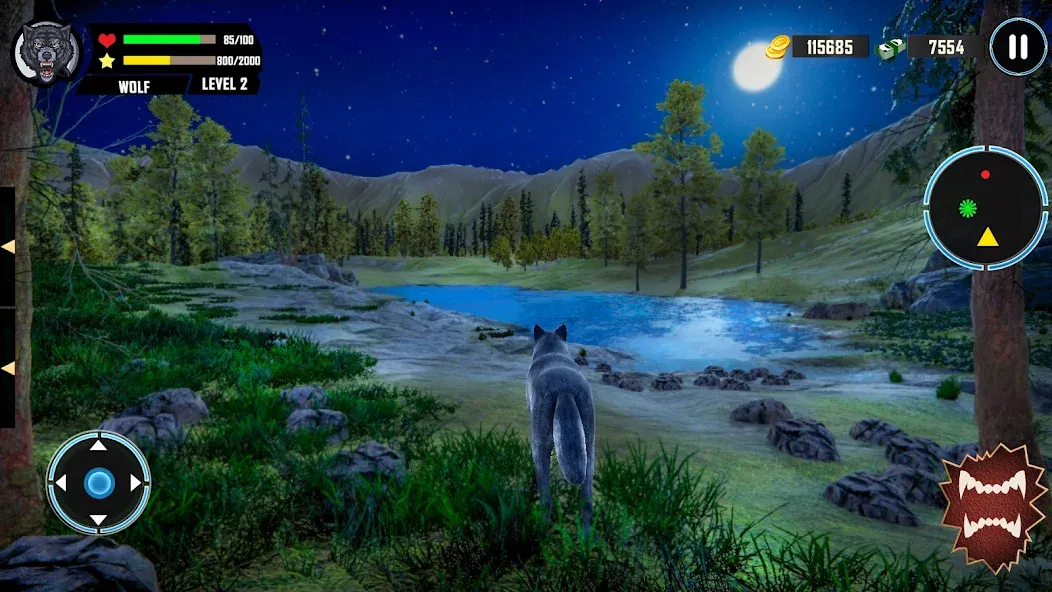 Wild Wolf Simulator Games  [МОД Menu] Screenshot 4