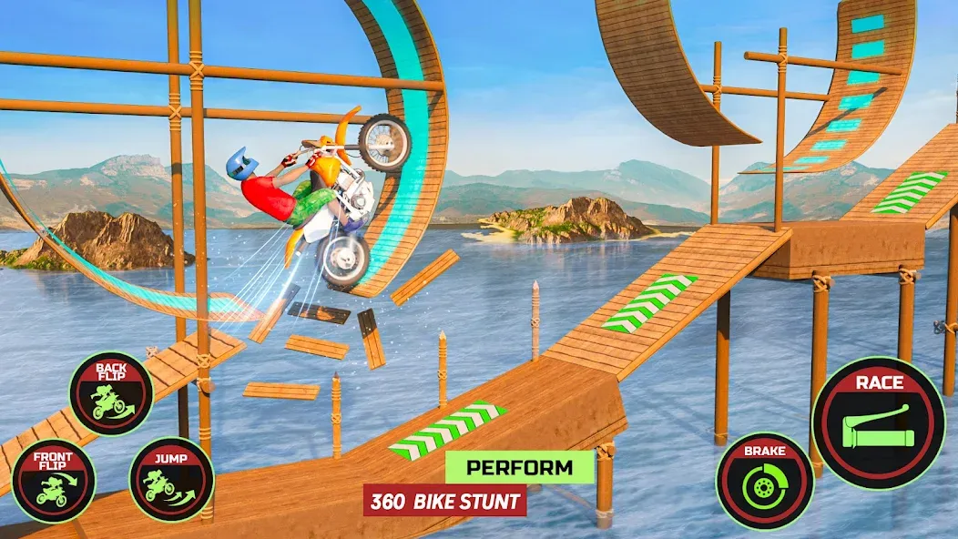 Motor Bike Stunt Racing Games (Мотор Байк Стант Гонки Игры)  [МОД Unlocked] Screenshot 2