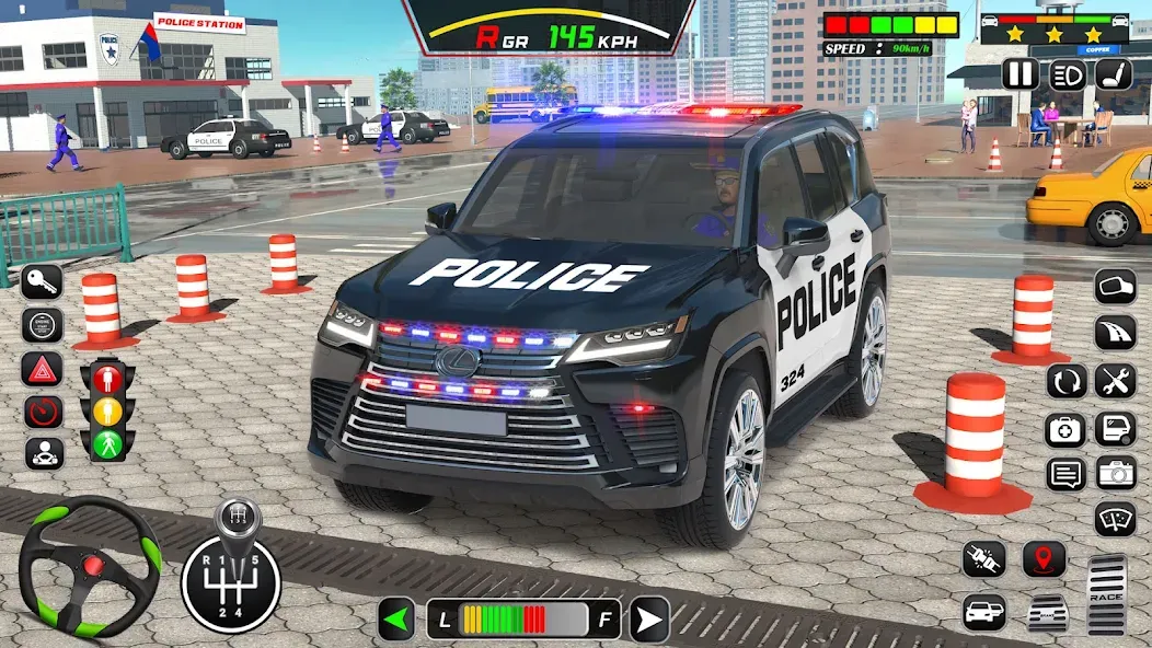 Police Car Driving School Game (Полицейская школа вождения автомобилей)  [МОД Menu] Screenshot 1