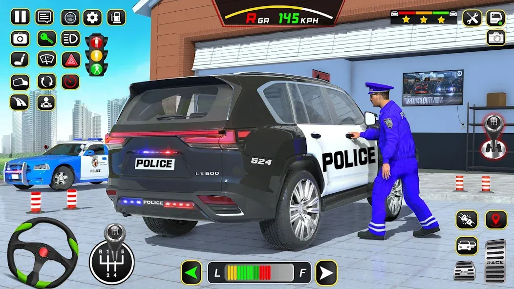 Police Car Driving School Game (Полицейская школа вождения автомобилей)  [МОД Menu] Screenshot 2