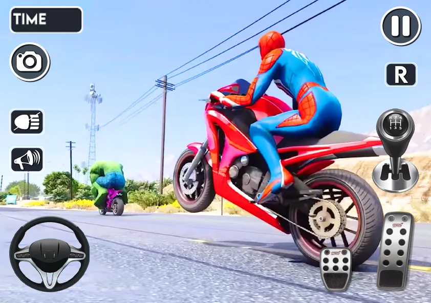 Spider Bike Stunt 3D Mega Ramp  [МОД Unlimited Money] Screenshot 1