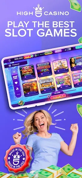 High 5 Casino: Real Slot Games (Хай 5 Казино)  [МОД Много денег] Screenshot 1