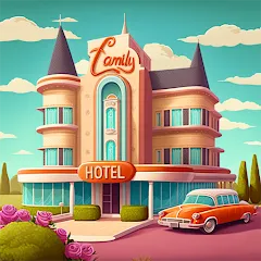 Скачать взломанную Merge Hotel: Family Story Game (Мердж Отель)  [МОД Много монет] - полная версия apk на Андроид