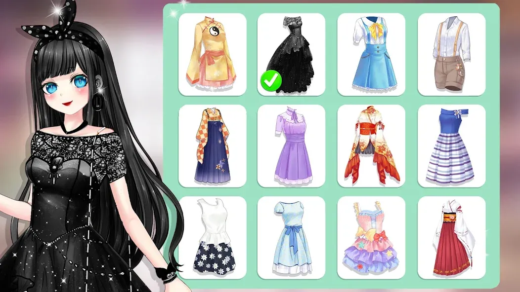 Anime Dress Up and Makeup Game  [МОД Много монет] Screenshot 5