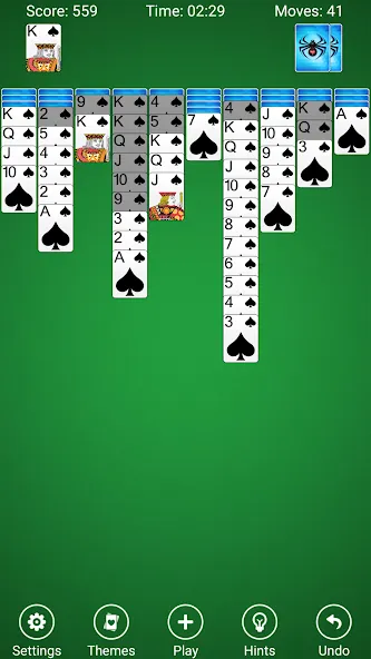 Spider Solitaire  [МОД Бесконечные монеты] Screenshot 1